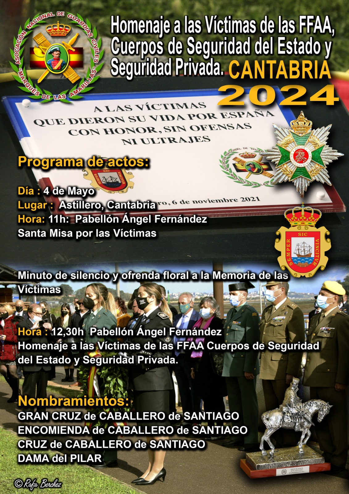 cartel acto marques amarillas