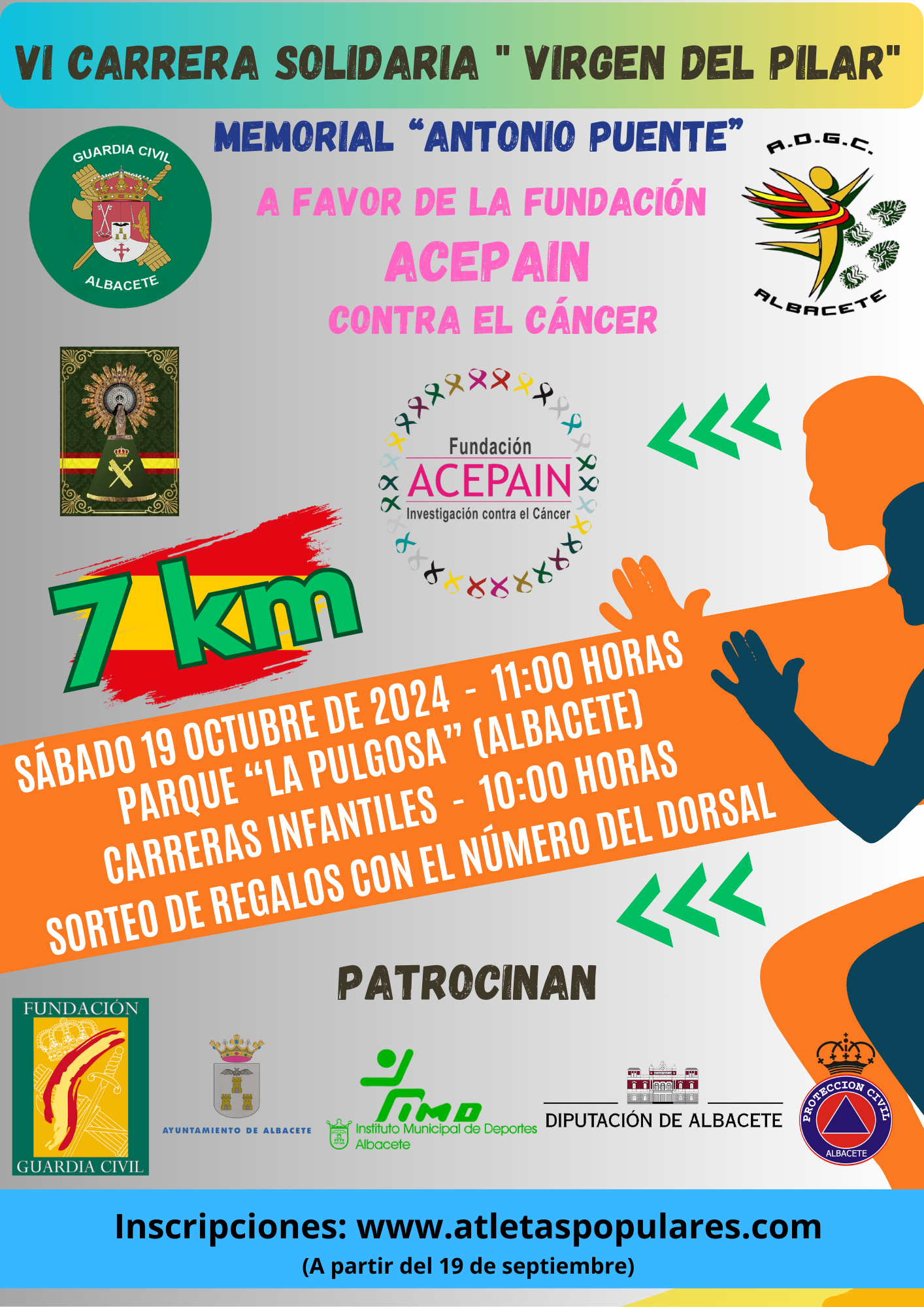 Cartel VI Carrera Virgen del Pilar Albacete