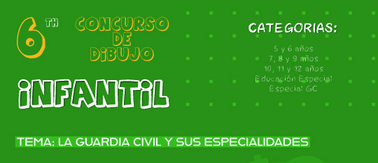 Cartel VI Concurso de Dibujo Infantil Guardia Civi22l