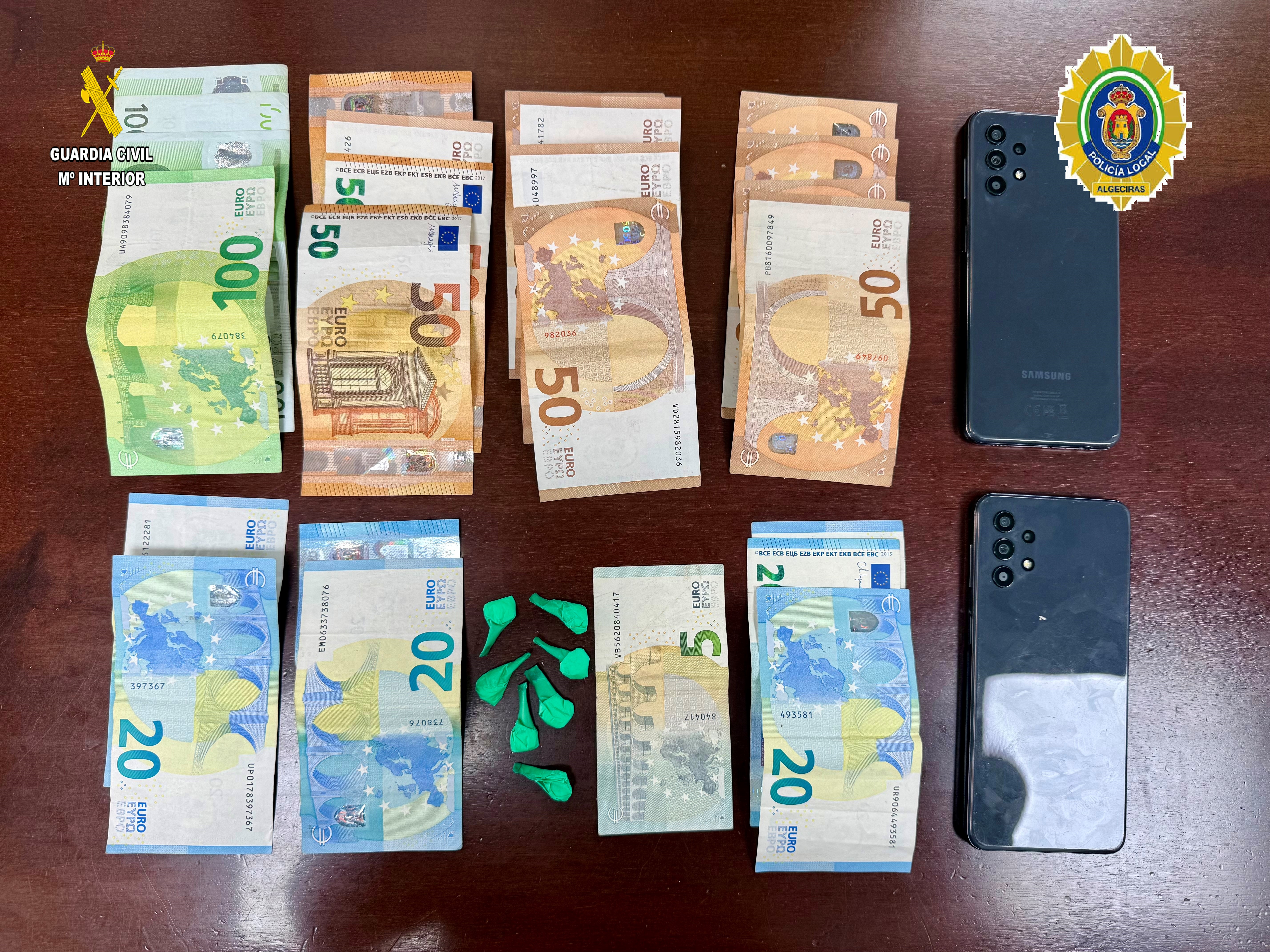 Dinero y droga detenido GC y PL