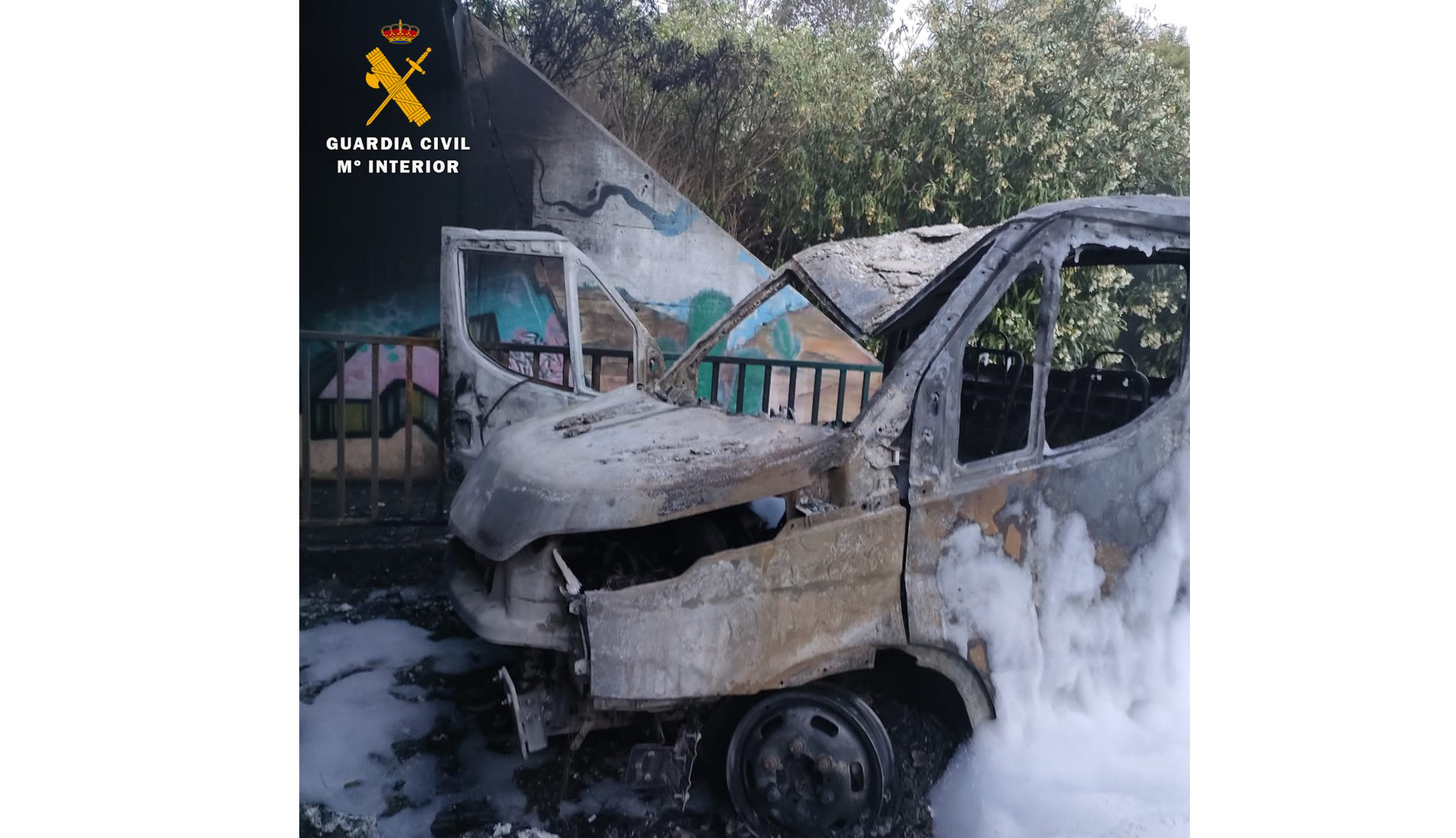 Estado en el que quedó el furgón