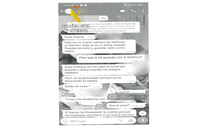 Estafa hijo en peligro