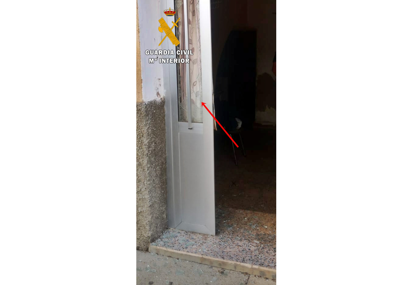 Fractura cristal puerta acceso