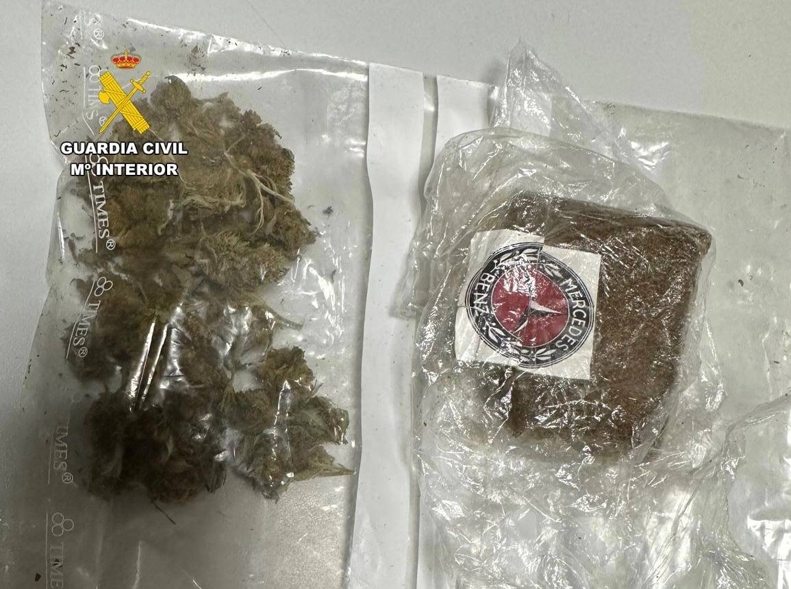 Hachís y marihuana aprehendidos