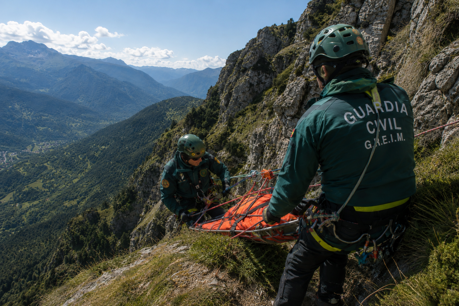 Imagen rescate greim alta montaña