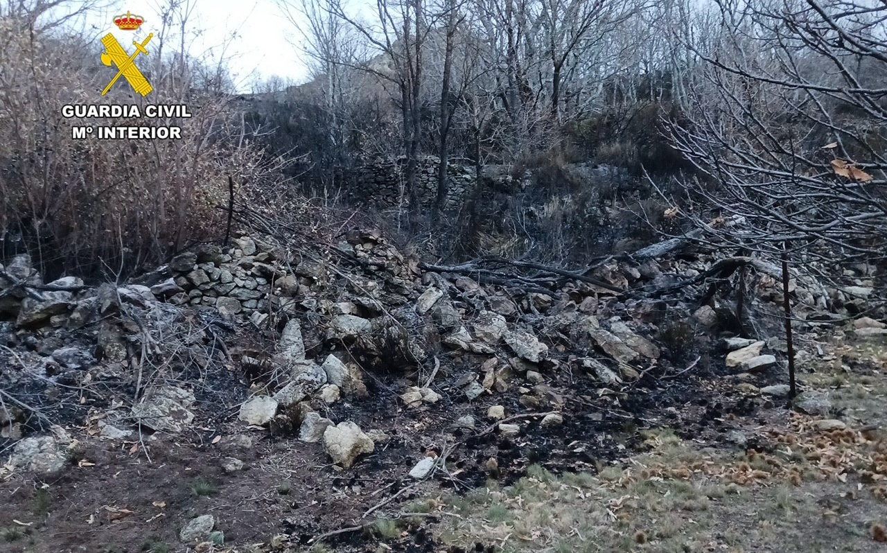 Incendio forestal en Piornal