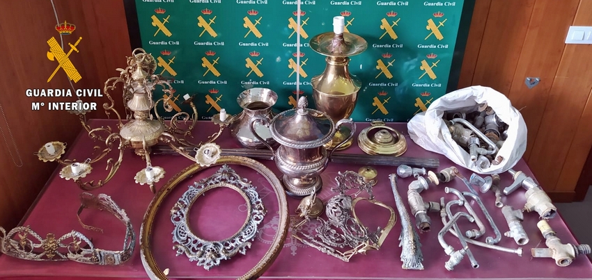 Parte de material intervenido