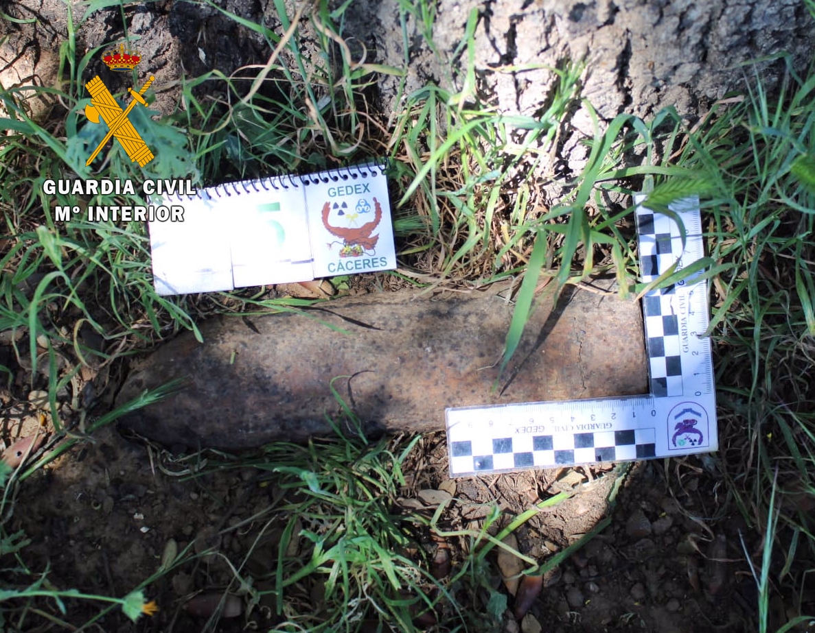 Proyectil hallado badajoz