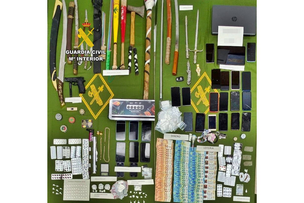 dorga y efectos intervenidos