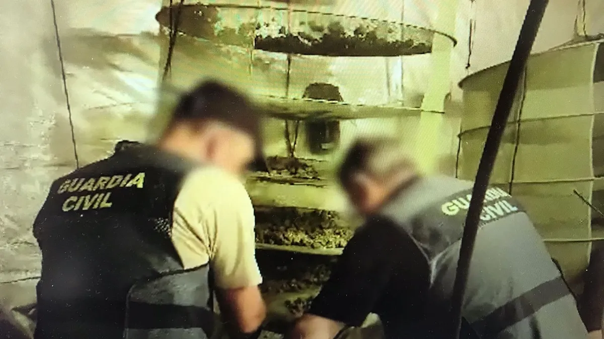 dos agentes durante la operacion policial