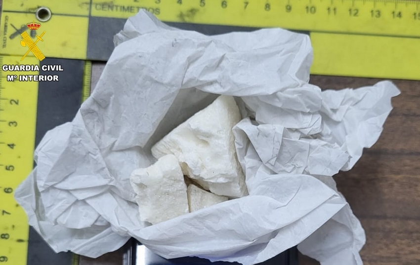 droga intervenida en roca