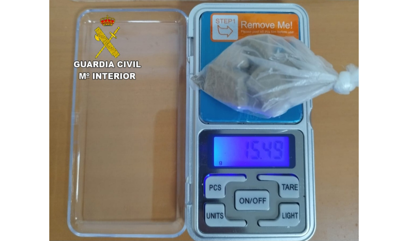 foto heroina y báscula O Grove