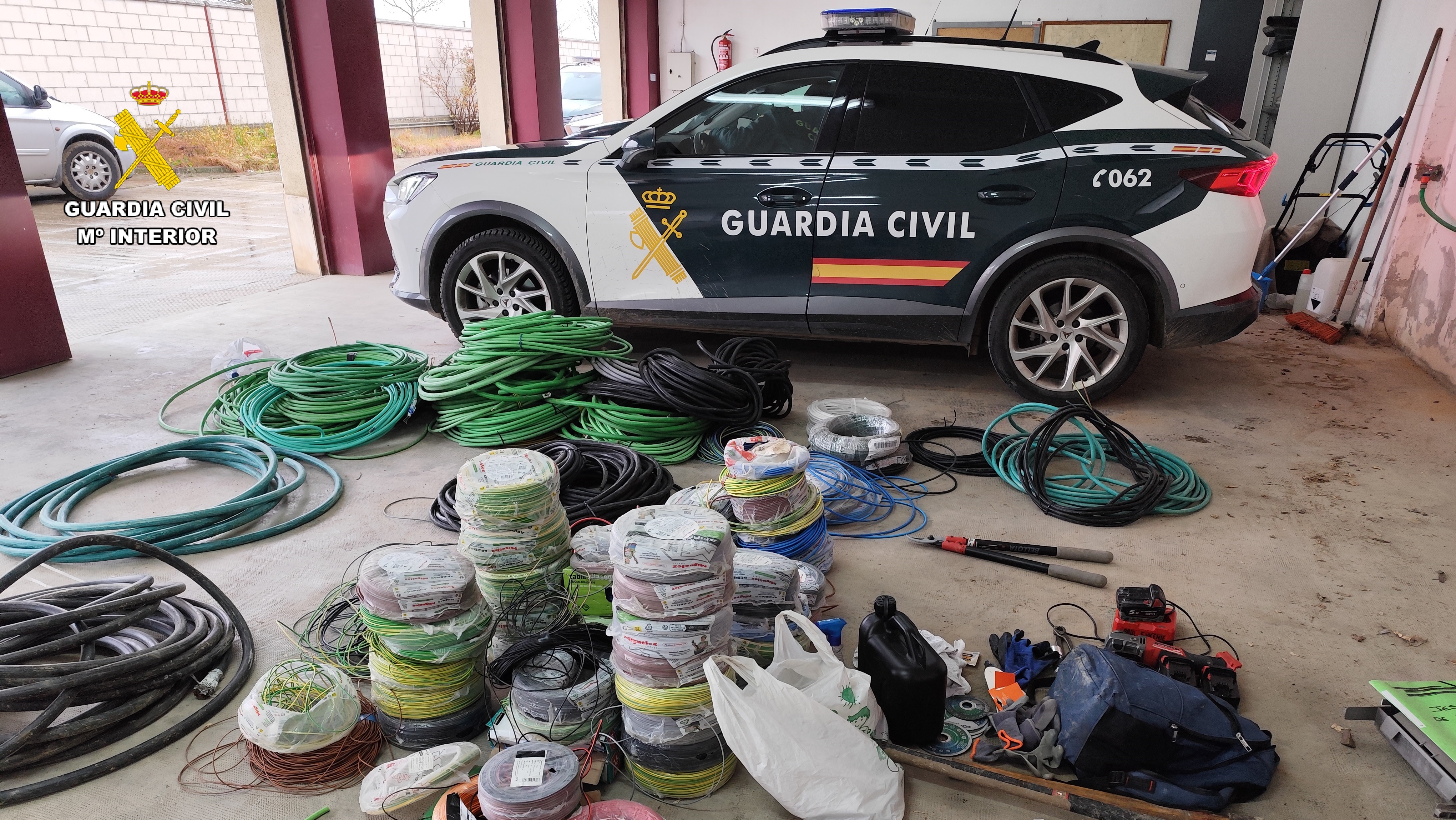 guardia civil palencia cable cobre recuperado