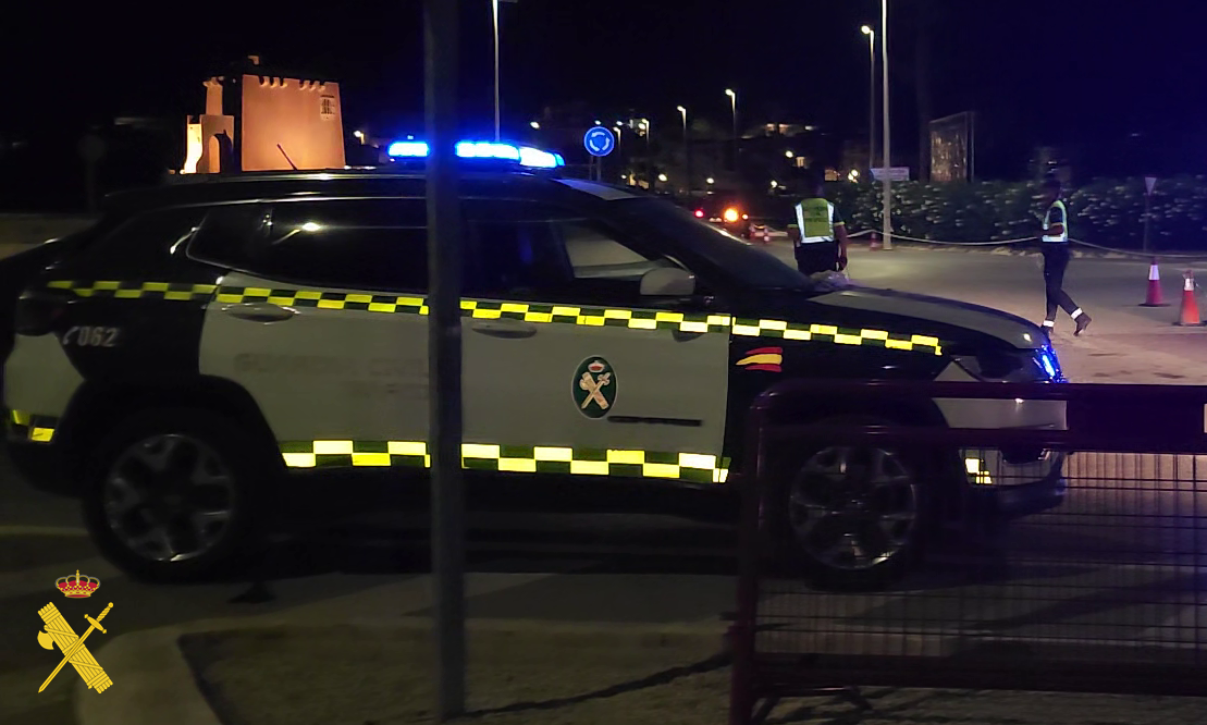 guardia civil trafico noche control