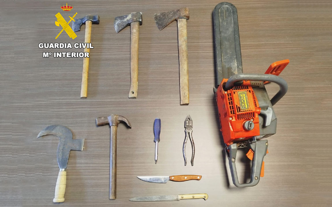 herramientas recuperadas Guardia Civil