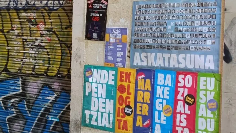 mensajes a favor de eta en las fiestas de vitoria