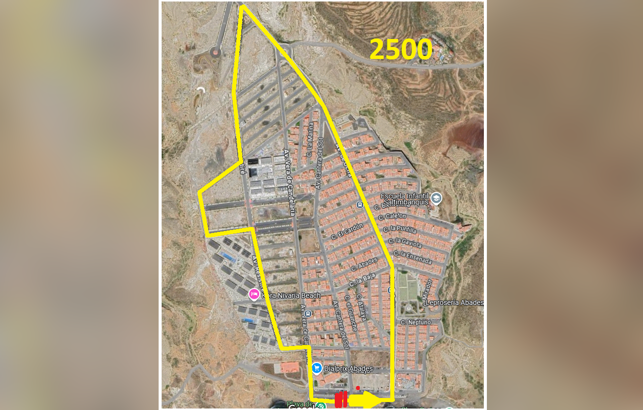 recorrido carrera Guardia Civil Tenerife